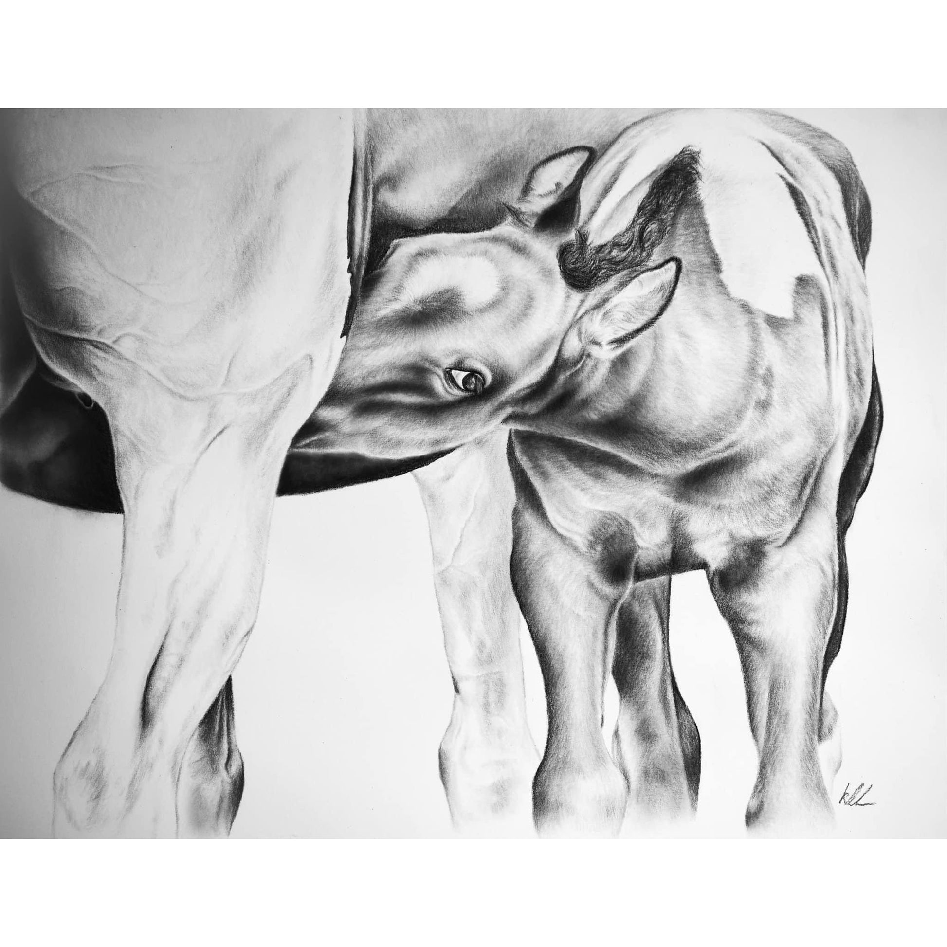 Mothers milk original artwork shown unframed