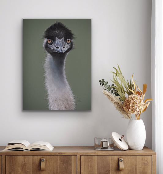 ed stretched canvas print hanging on wall