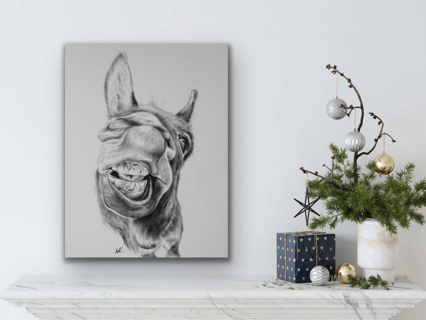 Smile stretched canvas print