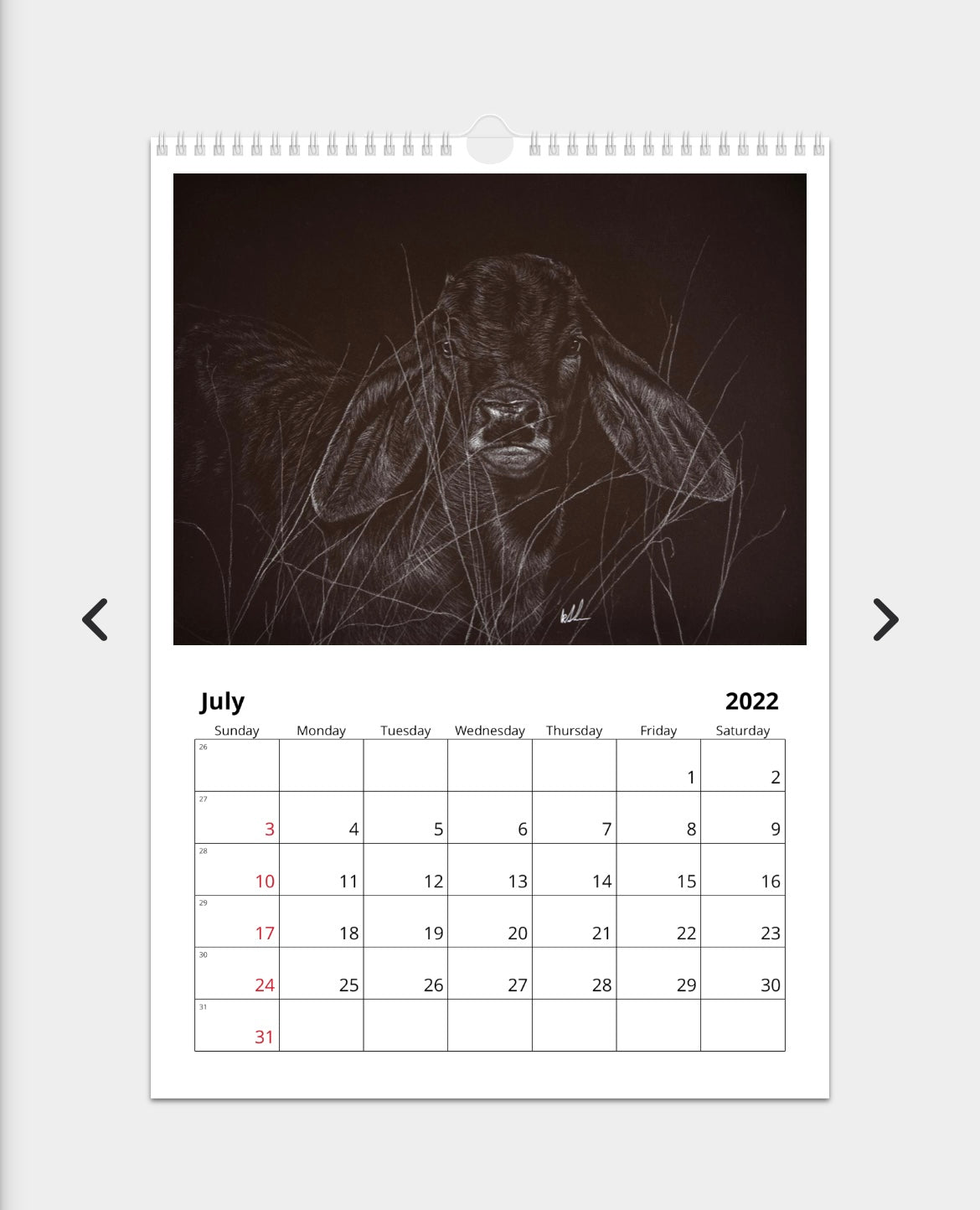 2022 calendars