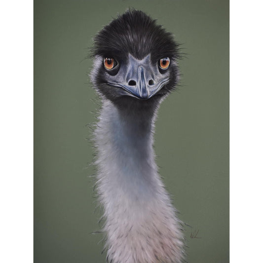 Ed The Emu Original artwork shown unframed