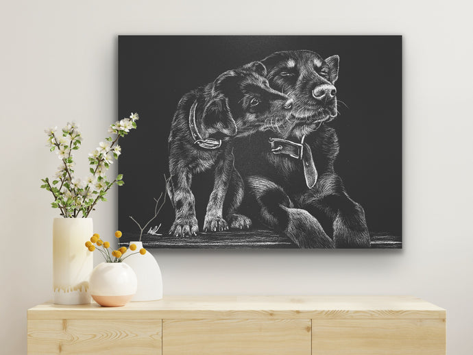 A word from the wise stretched canvas print