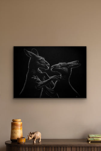 The lads stretched canvas print