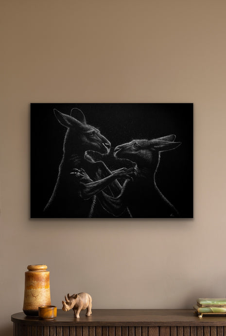 The lads stretched canvas print