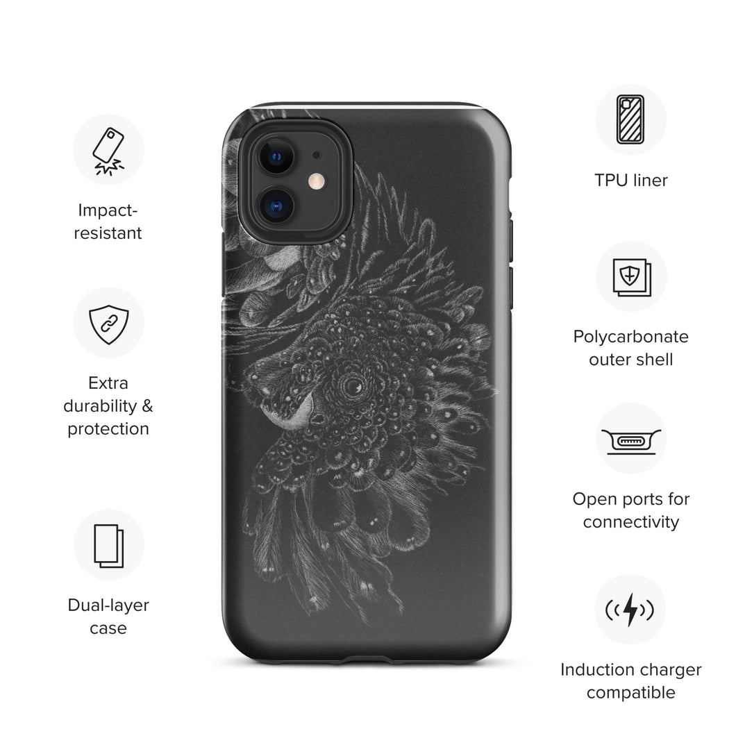 Black ash Tough Case for iPhone®