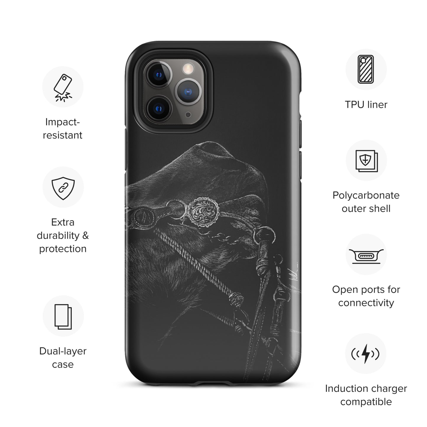 phone case with western horse bit fine art print