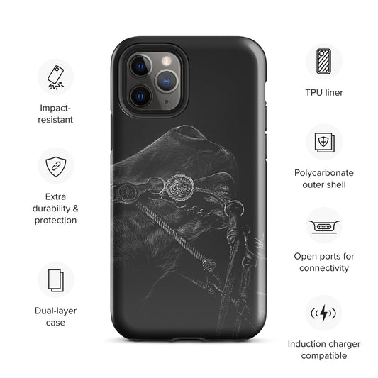 phone case with western horse bit fine art print