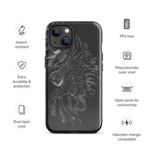 Black ash Tough Case for iPhone®