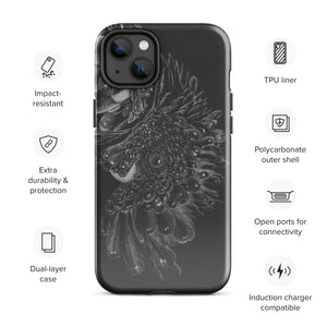 Black ash Tough Case for iPhone®