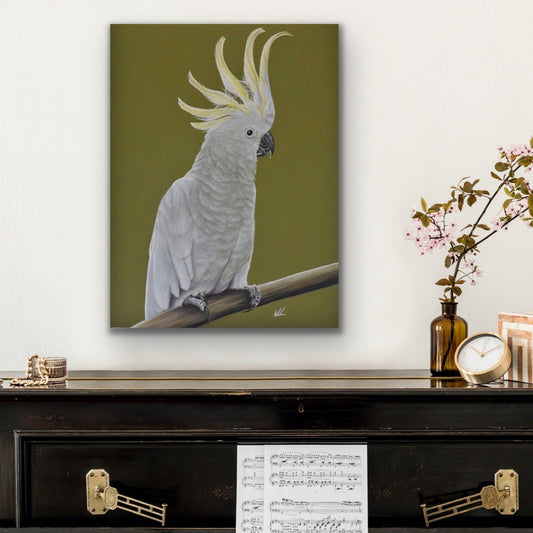 Harry stretched canvas print hanging on wall