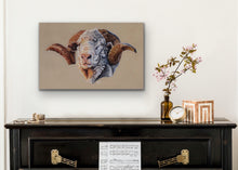 Load image into Gallery viewer, Hay runner ram stretched canvas