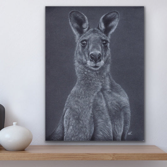 skip stretched canvas print on wall